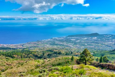 Teide Dağı Ulusal Parkı 'ndaki Mirador de Chivisaya manzarası, Tenerife, Kanarya Adası, İspanya