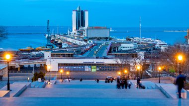 Potemkin Merdivenleri ve Odessa limanı, Odessa, Ukrayna