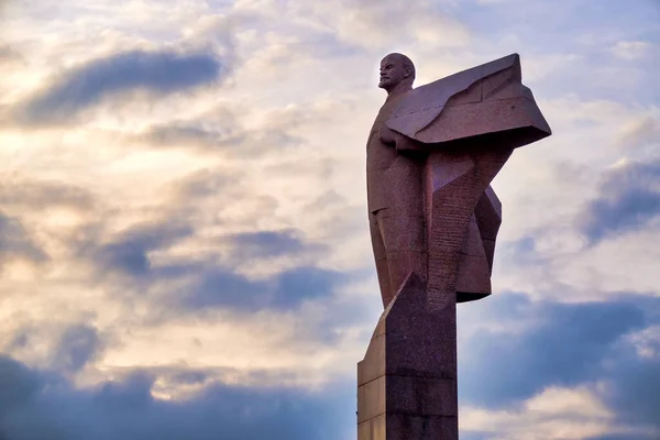 Estatua Lenin Frente Edificio Del Parlamento Tiraspol Transdniéster Moldavia —  Fotos de Stock