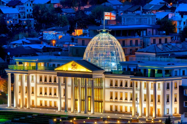 Palazzo Presidenziale Notte Tbilisi Georgi — Foto Stock