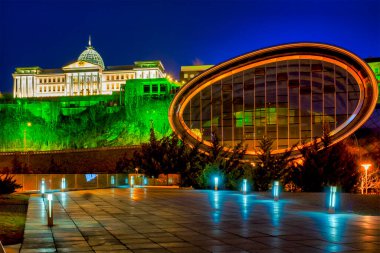 Rike Park konser salonu ve başkanlık sarayı, Tiflis, Georgia