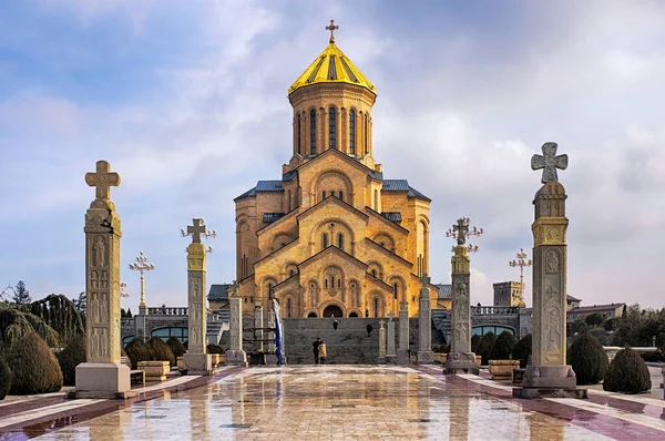 Holy Trinity Cathedral Tbilisi Also Called Sameba Tbilisi Georgi — Stock Photo, Image