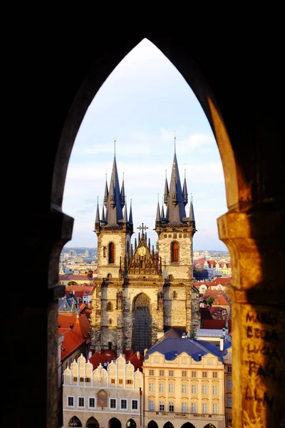 Igreja Nossa Senhora Antes Tyn Praga República Checa — Fotografia de Stock