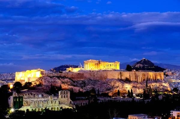 Zicht Akropolis Van Athene Athene Griekenland — Stockfoto