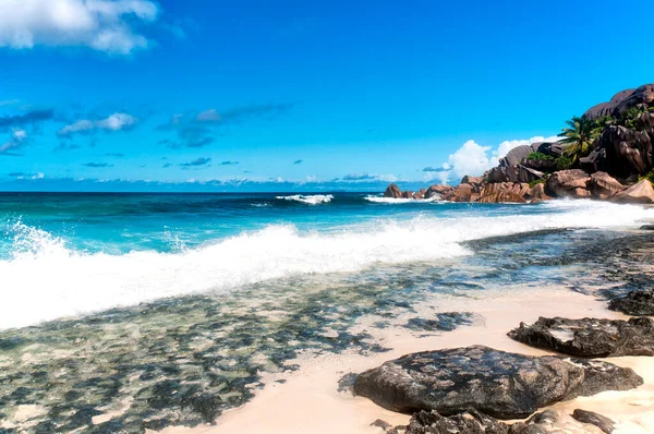 Пляж Гранд Анс Діг Сейшельські Острови — стокове фото
