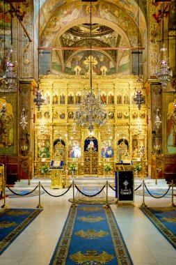 Romanya 'nın Bükreş kentindeki Romen Ortodoks Patriklik Katedrali' nin ana mihrabı