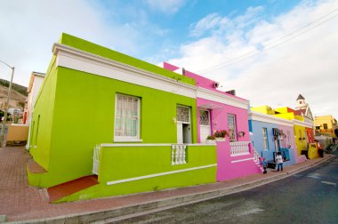 Bo-Kaap 'taki evler, Cape Town, Güney Afrika