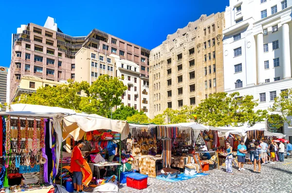 Greenmarket Square Ist Ein Historischer Platz Zentrum Von Kapstadt Südafrika — Stockfoto
