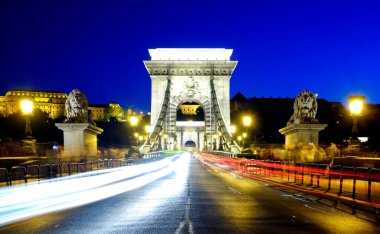 Szechenyi zincir köprü, Budapeşte, Macaristan