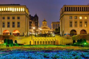 Mont des Arts / Kunstberg, Brüksel 'den Royale Meydanı manzarası 