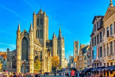 Aziz Nicholas Kilisesi ve Aziz Bavo Katedrali, Gent, Flanders, Belçika