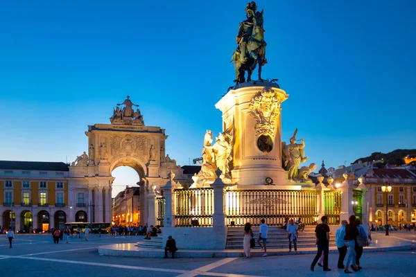 Praca Comercio Lisbona Portuga — Foto Stock