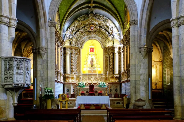 Altaar Van Igreja Sao Joao Baptista Tomar Portugal — Stockfoto