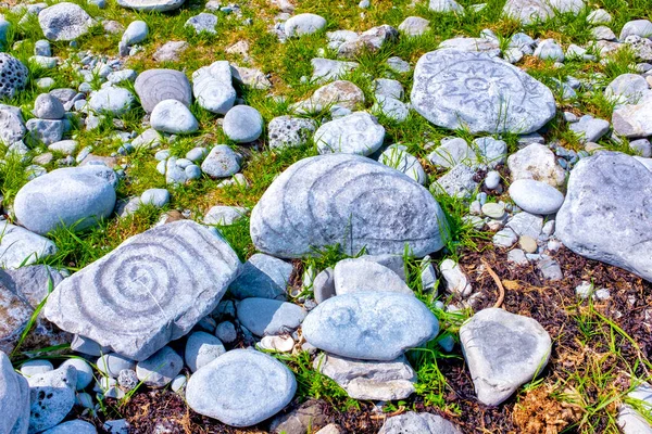 Покрашенные Камни Flaggy Shore County Clare Ireland — стоковое фото