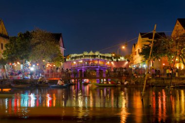 Japon Köprüsü, hoi an, vietnam kaplı.