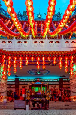 Thean Hou Tapınağı Çin Fener Festivali sırasında, Kuala Lumpur, Malezya