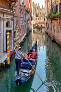 Gondola in Venice Canals, Venice, Italy clipart