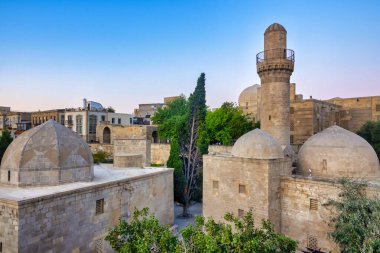 Shirvanshahlar Sarayı 'nın arka manzarası, Bakü, Azerbaycan