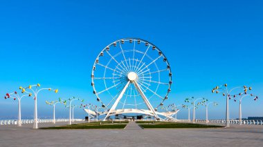 Bakü dönme dolabının görüntüsü, Bakü, Azerbaycan