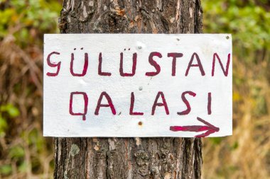 Gülistan Kalesi 'ne imzala, Shamakhi, Azerbaycan