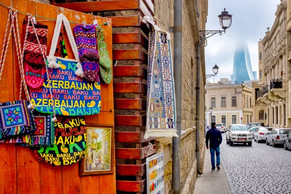 Azerbeidzjaanse Souvenirwinkel Icheri Sheher Baku Azerbeidzjan — Stockfoto