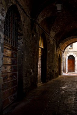 Perugia, İtalya 'da ortaçağ geçidi
