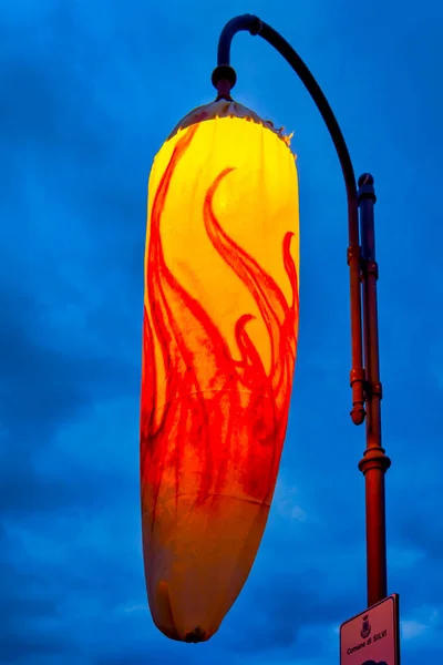 Ornate Street Light Belvedere Silvi Paese Silvi Italy — ストック写真