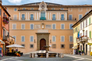 The facade of the Apostolic Palace, Castel Gandolfo, Italy