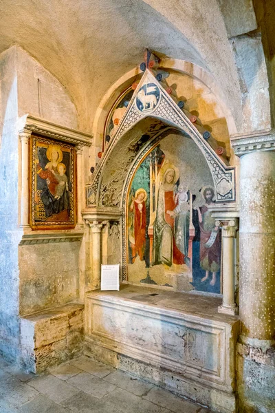 Crypt Cathedral San Panfilo Sulmona Italy — стокове фото