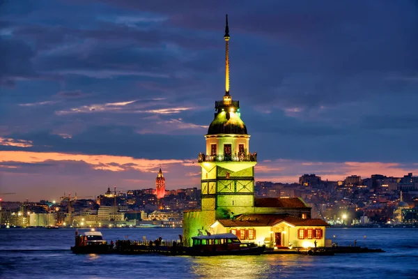 Maidens Tower Επίσης Γνωστός Leander Tower Uskdar Κωνσταντινούπολη Τουρκία — Φωτογραφία Αρχείου