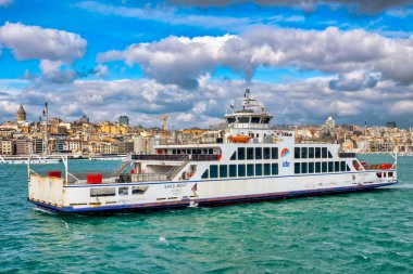 İstanbul 'un İstanbul Boğazı' nda feribot, Türkiye