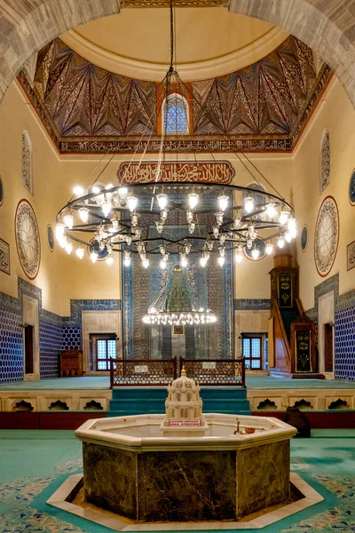 Interieur Van Groene Moskee Moskee Van Mehmed Bursa Turkije — Stockfoto