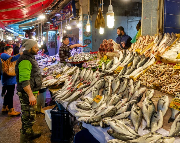Fish Market Kemeralti Bazaar Izmir Turkey — Stock fotografie