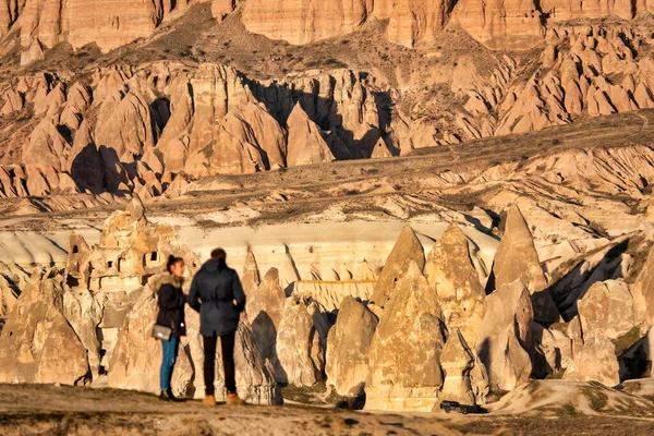 Goreme Yakınlarındaki Aktepe Dağı Türkiye Nin Kapadokya Kaya Sahaları Bakan — Stok fotoğraf