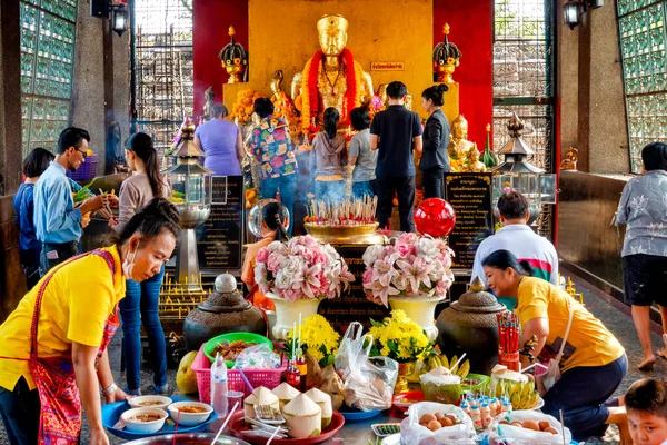 Interior Temple San Phrakan Lopburi Thailand — стоковое фото