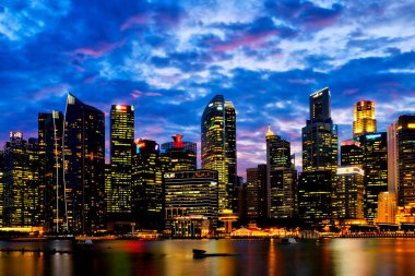 Marina Bay, Singapur şehir çekirdeğinden görünümünü