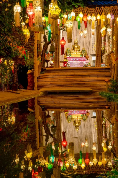 Imagem Buda Wat Phan Tao Chiang Mai Tailândia — Fotografia de Stock