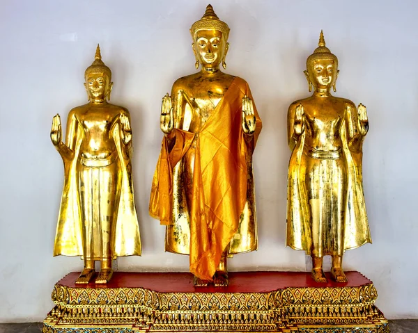 Posągi Buddy Wat Pho Bangkok Tajlandia — Zdjęcie stockowe