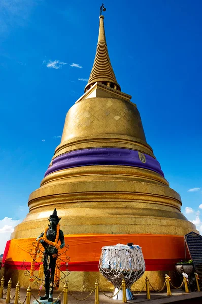 Estupa Dorada Wat Saket Bangkok Tailandia — Foto de Stock