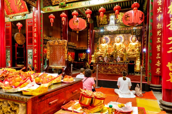 Wat Mangkon Kamalawat Temple Chinatown Bangkok Thailand — Stock Photo, Image