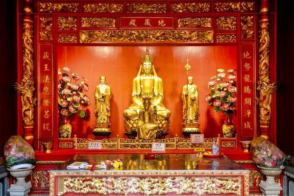 Wat Mangkon Kamalawat Templom Chinatown Bangkok Thaiföld — Stock Fotó