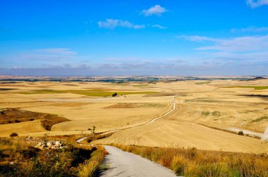 Castrojeriz, İspanya 'dan sonra İspanyol mesetası manzarası