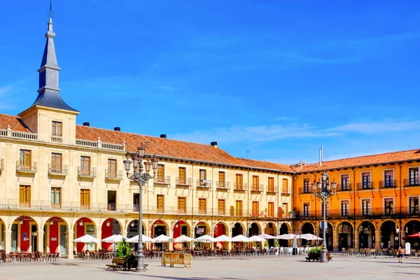Plaza Mayor Leon Espanha — Fotografia de Stock