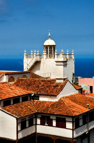 La Orotava 'da geleneksel kanarya mimarisi, Tenerife, Kanarya Adaları, İspanya