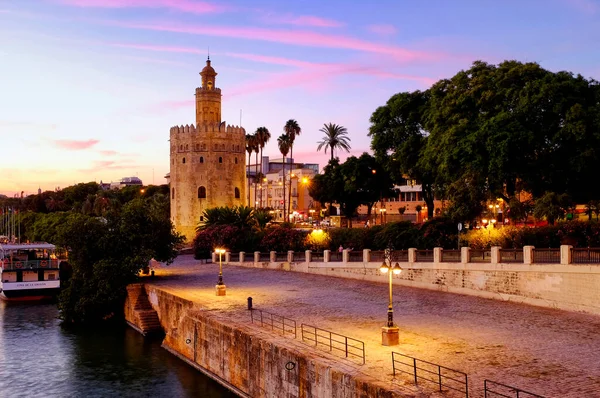 Torre Del Oro Seville Spanien — Stockfoto