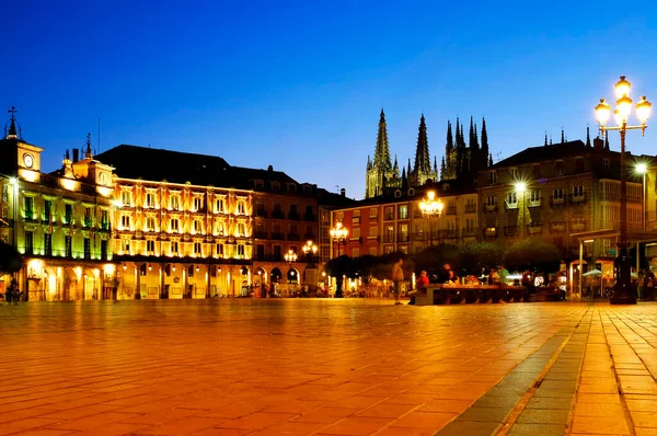 Widok Plaza Mayor Burgos Hiszpania — Zdjęcie stockowe
