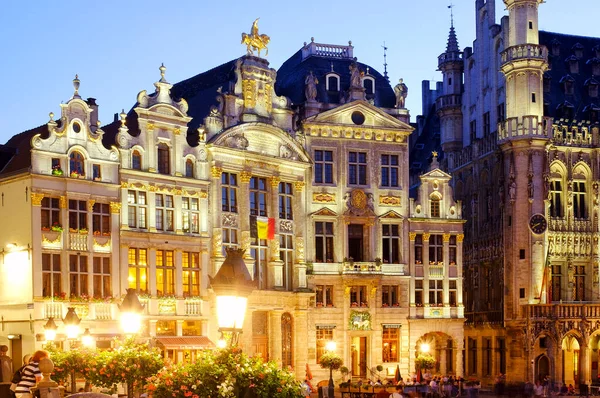 Guildhalls Grand Place Brussels — Stock Photo, Image