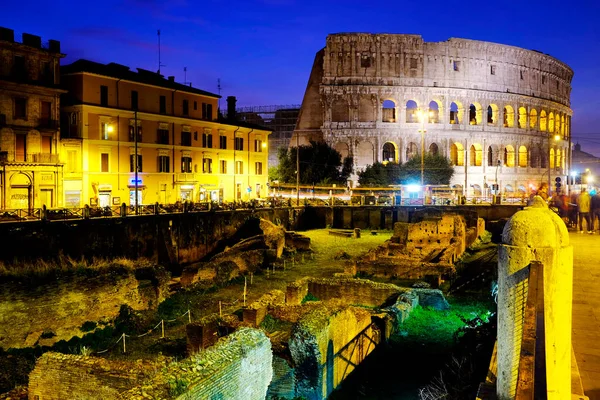 Colosseum Ruins Ludus Magnus Rome Italy — Stock Photo, Image