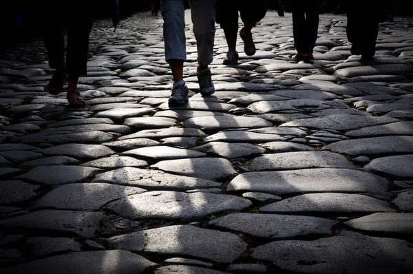 Sacra Gammal Väg Nära Colosseum Rom — Stockfoto