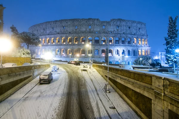 Rome Italy 26Th February 2018 Buran Freezing Wind Siberia Hits — Stock Photo, Image